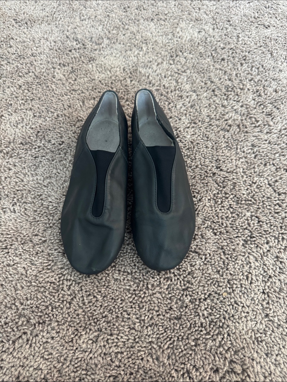 Bloch Black Leather Slip-On Dance Shoes